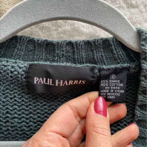 Vintage Paul Harris Aztec Western Print Cozy Knit Buttoned Cardigan Size Small - Picture 4 of 6